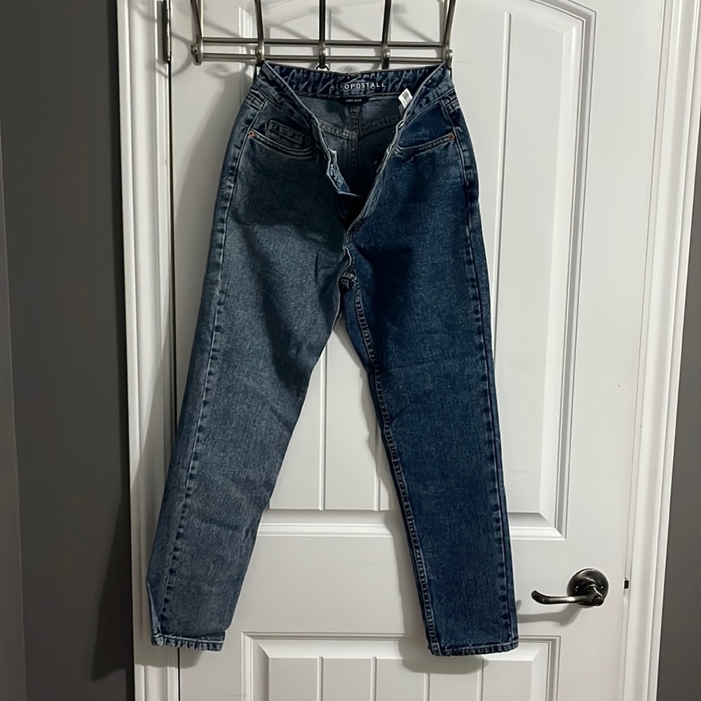 Two toned mom jeans size 0.